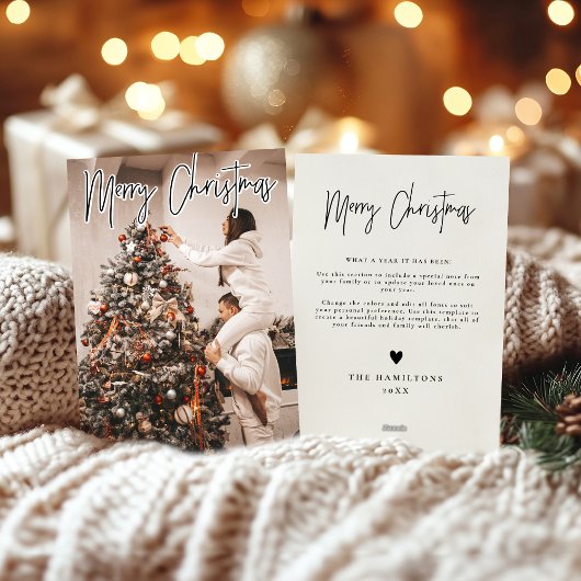 Vrolijk kerstfeest Modern Minimalistische kaart do