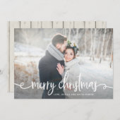 Vrolijk kerstfeest | Modern Rustic-foto Feestdagenkaart (Voorkant / Achterkant)