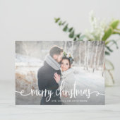 Vrolijk kerstfeest | Modern Rustic-foto Feestdagenkaart (Staand voorkant)