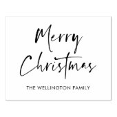 Vrolijk kerstfeest Modern scriptpakket Rubberstempel (Afrduk)