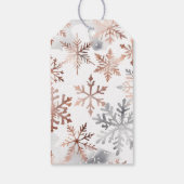 Vrolijk kerstfeest moderne boho metallic waterverf cadeaulabel (Achterkant)