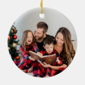 Vrolijk kerstfeest moderne boho metallic waterverf keramisch ornament (Achterkant)