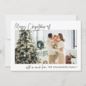 Vrolijk kerstfeest Moderne fotofeestdag Minimale Feestdagenkaart (Voorkant)