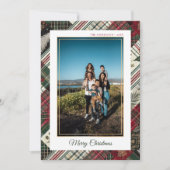 Vrolijk Kerstfeest Moderne Geplaagde Custom Photo Feestdagenkaart (Voorkant)