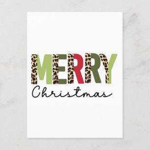 "Vrolijk kerstfeest" Moderne kleur geblokkeerd Lui Briefkaart