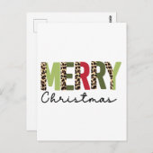 "Vrolijk kerstfeest" Moderne kleur geblokkeerd Lui Briefkaart (Voorkant / Achterkant)