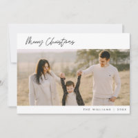 Vrolijk kerstfeest, moderne minimalistische famili