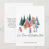 VROLIJK KERSTFEEST MODERNE SCHATTIGEE KAART (Voorkant / Achterkant)