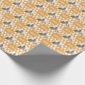 Vrolijk kerstfeest moderne typografie 4 foto cadeaupapier (Hoek)