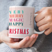 Vrolijk Kerstfeest moderne typografie aangepaste n Koffiemok