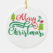 Vrolijk kerstfeest | Moderne typografie | ORNAMENT (Achterkant)