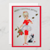 Vrolijk Kerstfeest Moeder Vakantie Kaart (Voorkant / Achterkant)