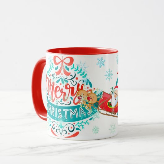 Vrolijk kerstfeest mok (Voorkant links)