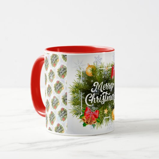 Vrolijk kerstfeest mok (Voorkant links)