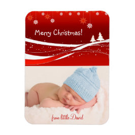 Vrolijk kerstfeest mooie geschenken magneet