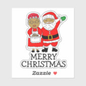 Vrolijk kerstfeest Mr en Mrs Claus Sticker (Vel)