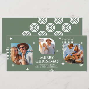 Vrolijk kerstfeest Mr & Mrs. 3 Foto Collage Modern
