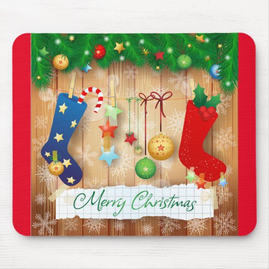 Vrolijk kerstfeest muismat (Voorkant)
