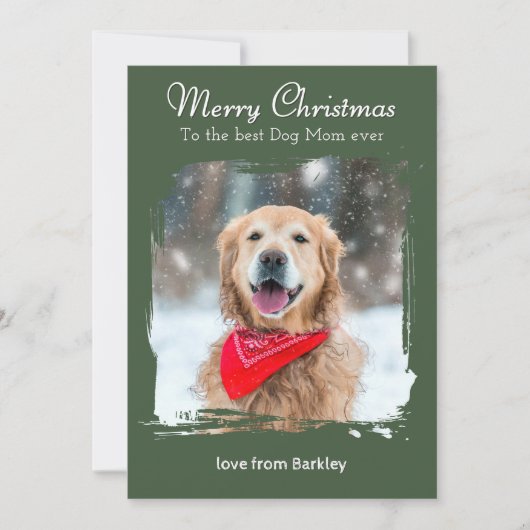 Vrolijk kerstfeest naar de beste hond moeder aange feestdagenkaart (Voorkant)