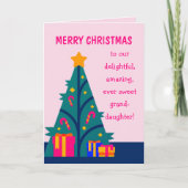 Vrolijk kerstfeest naar kleindochter kaart (Voorkant)