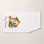 Vrolijk kerstfeest Nativiteit Handdoek (Handdoek)