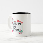 Vrolijk kerstfeest, Naughty Nice, ik probeerde het Tweekleurige Koffiemok (Voorkant links)