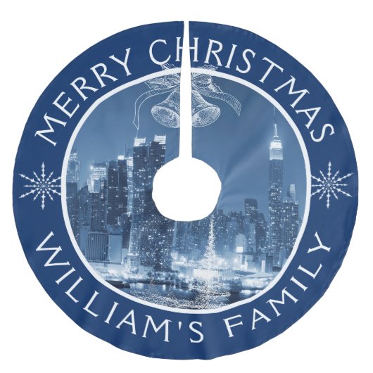 Vrolijk kerstfeest New-York City Winter Landschap Kerstboom Rok (Voorkant)