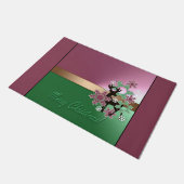 Vrolijk kerstfeest! , nieuw jaar, kerstherten, sne deurmat (Schuin)