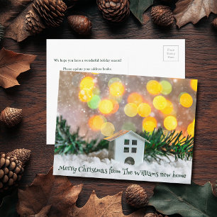 Vrolijk kerstfeest Nieuwe feestelijke feestdag Briefkaart