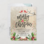 Vrolijk Kerstfeest Nieuwjaar Briefkaart (Voorkant / Achterkant)