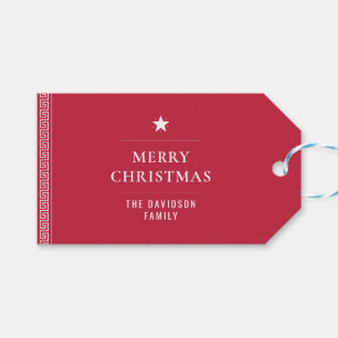 Vrolijk Kerstfeest Nieuwjaar Chic Modern Custom Na Cadeaulabel