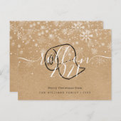 Vrolijk Kerstfeest Nieuwjaar Rustiek Roll On Fun Uitnodiging Briefkaart (Voorkant / Achterkant)