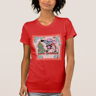 Vrolijk kerstfeest Nieuwjaar Symbool Mouse Cartoon T-shirt