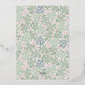 Vrolijk kerstfeest, nieuwjaar wintergroen folie feestdagenkaart (Achterkant)