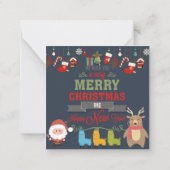 Vrolijk kerstfeest notitiekaartje (Achterkant)