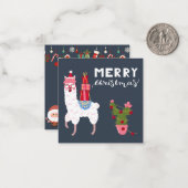 Vrolijk kerstfeest notitiekaartje (Voorkant / Achterkant in situ)