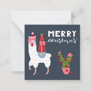 Vrolijk kerstfeest notitiekaartje