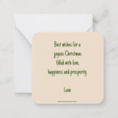 vrolijk kerstfeest: notitiekaartje (Achterkant)