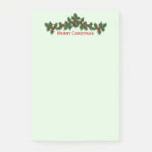 Vrolijk kerstfeest of Prettige feestdagen Holly La Post-it® Notes (Voorkant)