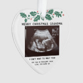 Vrolijk Kerstfeest Oma Baby Scan Keepsake Ornament (voorkant)