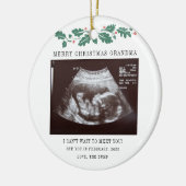 Vrolijk kerstfeest oma Zwangerschap Ultrageluid Keramisch Ornament (Links)