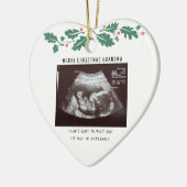 Vrolijk kerstfeest oma Zwangerschap Ultrageluid Keramisch Ornament (Links)