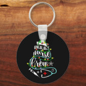 Vrolijk kerstfeest Oncoloog Oncology Nurse Crew Sleutelhanger (Voorkant)