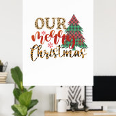 Vrolijk kerstfeest Onze prettige kerst Poster (Thuiskantoor)