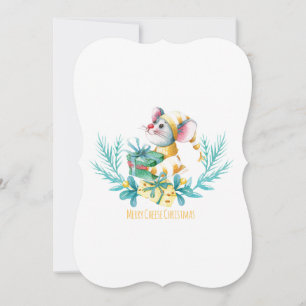 Vrolijk kerstfeest op de kaas feestdagenkaart