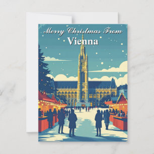 Vrolijk kerstfeest op de Oostenrijkse Markt in Wen Briefkaart