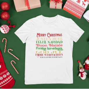 Vrolijk kerstfeest op de VN-scriptie T-shirt