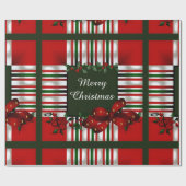 Vrolijk kerstfeest op maat cadeaupapier (Vlak)