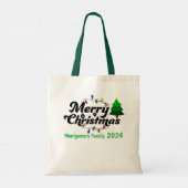 Vrolijk kerstfeest op maat tote bag (Achterkant)