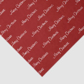 Vrolijk kerstfeest op rood tissuepapier (Detail)